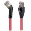 Picture of Category 5E Shielded 45° Patch Cable, Straight/Right 45° Angle, Red 7.0 ft