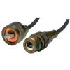 Picture of IP68 Ruggedized Cat5e Cable, RJ45, Plug to Jack, ZnNi Finish w/ FR-TPE Cable & Dust Caps, 2.0m