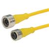 Picture of Brad® Ultra-Lock® M12 Cable 4 pole A code IP69K rated Male to Female 22AWG PVC YLW, 1.0m