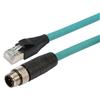 Picture of Category 5e M12 4 Position D code SF/UTP Industrial Cable, M12 M / RJ45, 1.0m