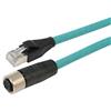 Picture of Category 5e M12 4 Position D code SF/UTP Industrial Cable, M12 F / RJ45, 10.0m