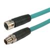 Picture of Category 6a M12 8 Position X code SF/UTP Industrial Cable, M12 M / M12 F, 1.0m