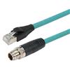 Picture of Category 6a M12 8 Position X code SF/UTP Industrial Cable, M12 M / RJ45, 10.0m