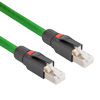 Picture of Profinet Type A Category 5e Ethernet Cable RJ45 to RJ45 SF/UTP Double Shielded 22AWG Solid Industrial Outdoor PLTC Rated TPE Green 10.0m