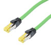Picture of Profinet Type B/C Cat5e 2-Pair RJ45-RJ45 Cable SF/UTP Double Shielded 22AWG Stranded Drag Chain High Flex Industrial Outdoor PUR Green 2M