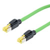 Picture of Profinet Type B/C Cat6a 4-Pair RJ45-RJ45 Cable SF/UTP Double Shielded 26AWG Stranded Drag Chain HighFlex Industrial Outdoor HFPUR Green 0.5M
