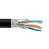 Picture of Category 7 10gig Ethernet Bulk Cable, S/FTP Overall Braid with Individually Foil Shielded Pairs, 26AWG Stranded, PVC, Black, 1,000F