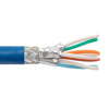 Picture of Category 7 10gig Ethernet Bulk Cable, S/FTP Overall Braid with Individually Foil Shielded Pairs, 26AWG Stranded, PVC, Blue, 1,000F