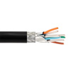 Picture of Category 7 10gig Ethernet Bulk Cable, S/FTP Overall Braid with Individually Foil Shielded Pairs, 26AWG Stranded, LSZH, Black, 1,000F
