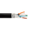 Picture of Category 7 10gig Ethernet Bulk Cable, S/FTP Overall Braid with Individually Foil Shielded Pairs, 26AWG Stranded, LSZH, Black, 100F