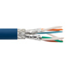 Picture of Category 7 10gig Ethernet Bulk Cable, S/FTP Overall Braid with Individually Foil Shielded Pairs, 26AWG Stranded, LSZH, Blue, 1,000F