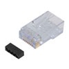 Picture of Category 6 RJ45 8x8 Ethernet Plug Male, Unshielded, Suitable for Large Conductor OD of 0.048-0.052", 25 pack