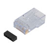 Picture of Category 6 RJ45 8x8 Ethernet Plug Male, Unshielded, Suitable for Large Conductor OD of 0.048-0.052", 1 pack