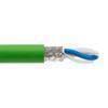 Picture of Single Pair Ethernet (SPE) Bulk Cable, 18 AWG Solid, Double Shielded, SF/TP, PUR Green, 10 Meter