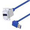 Picture of USB 3.0 Type A ECF Coupler, Female Type A to Male A 90 degree down 12in