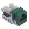 Picture of Category 5E Keystone Jack, 110/RJ45 (8x8), EIA568A/B Green