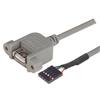 Picture of USB Type A Adapter, Female Bulkhead/Female Header 0.75M