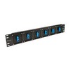 Picture of Universal Rack Panel with 6 Duplex SC Couplers  w/Bronze Alignment Sleeve