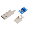 Picture of USB 3.0 Type A Connector, Male Plug, 9 Contacts, Solder Type, Single