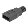 Picture of USB 3.0 Type A Male Plug Hood Connector, LSZH Low Smoke Zero Halogen, Black, Single