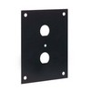 Picture of Universal Alum. Sub-Panel with Two 0.5" D-Holes, Black