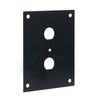 Picture of Universal Steel Sub-Panel with Two 0.5" D-Holes, Black