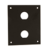 Picture of Universal Steel Sub-Panel with Two 0.630" D-Holes, Black