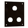 Picture of Universal Steel Sub-Panel with Three 0.630" D-Holes, Black
