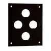 Picture of Universal Steel Sub-Panel with Four 0.630" D-Holes, Black