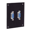 Picture of Universal Sub-Panel, 2 DB9 Feed-Thru Adapters