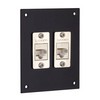 Picture of Universal Sub-Panel, 2 Category 6 Low Profile Mini-Couplers, RJ45, Shielded