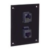 Picture of Universal Sub-Panel, 2 Category 5E Right Angle Unshielded RJ45 Couplers