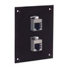 Picture of Universal Sub-Panel, 2 Shielded Category 5e Couplers, RJ45 Straight Thru