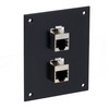 Picture of Universal Sub-Panel, 2 Shielded Category 6A Couplers, RJ45 Straight Thru