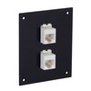 Picture of Universal Sub-Panel, 2 Shielded Category 6 Low Profile Mini-Couplers, RJ45 Straight Thru