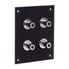 Picture of Universal Sub-Panel, Quad 3.5mm Stereo Audio Female Couplers