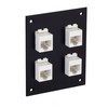 Picture of Universal Sub-Panel, 4 Category 6 Low Profile Mini-Couplers, RJ45 Straight Thru