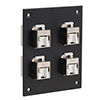 Picture of Universal Sub-Panel, 4 110 Shielded Category 6 Tool-less PoE+ Compliant Jacks