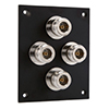 Picture of Universal Sub-Panel, Four N Type Feed-Thru Bulkhead Coupler