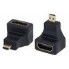 Picture of HDMI Type D Male to HDMI Type A Female Right Angle Adapter