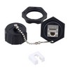 Picture of Cat 6 IP67 RJ45 to 110 Bulkhead Panel Mount Coupler, Shielded, Feed-Thru, PoE+ with Dust Cap