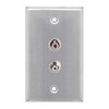 Picture of Stainless Steel Wall Plate, Two RCA Female/Female Couplers