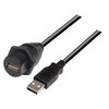 Picture of USB Cable, Waterproof Panel Mount Type A Female - Standard Type A Male, 3.0m