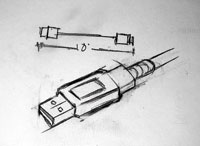 Custom USB Cable Assembly drawing
